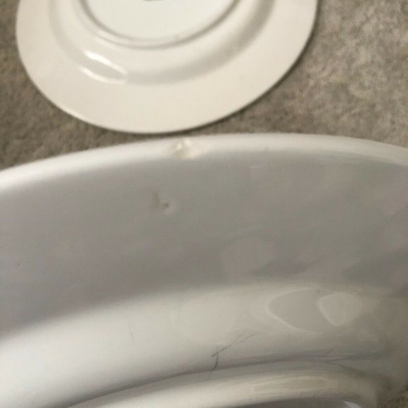 Pier 1 Imports Eliza Earthware Dinner Plate Set (2) blue white - Picture 10 of 12